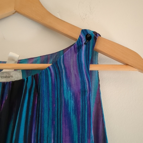 Dress Barn Dress Women's Size 12 Blue and Purple Sleeveless Dress Fairycore - Picture 3 of 10